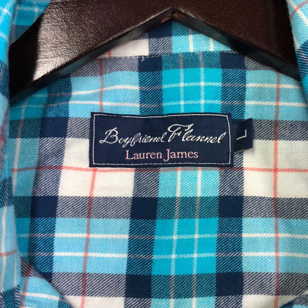 Lauren James Boyfriend Flannel Shirt. Size L
